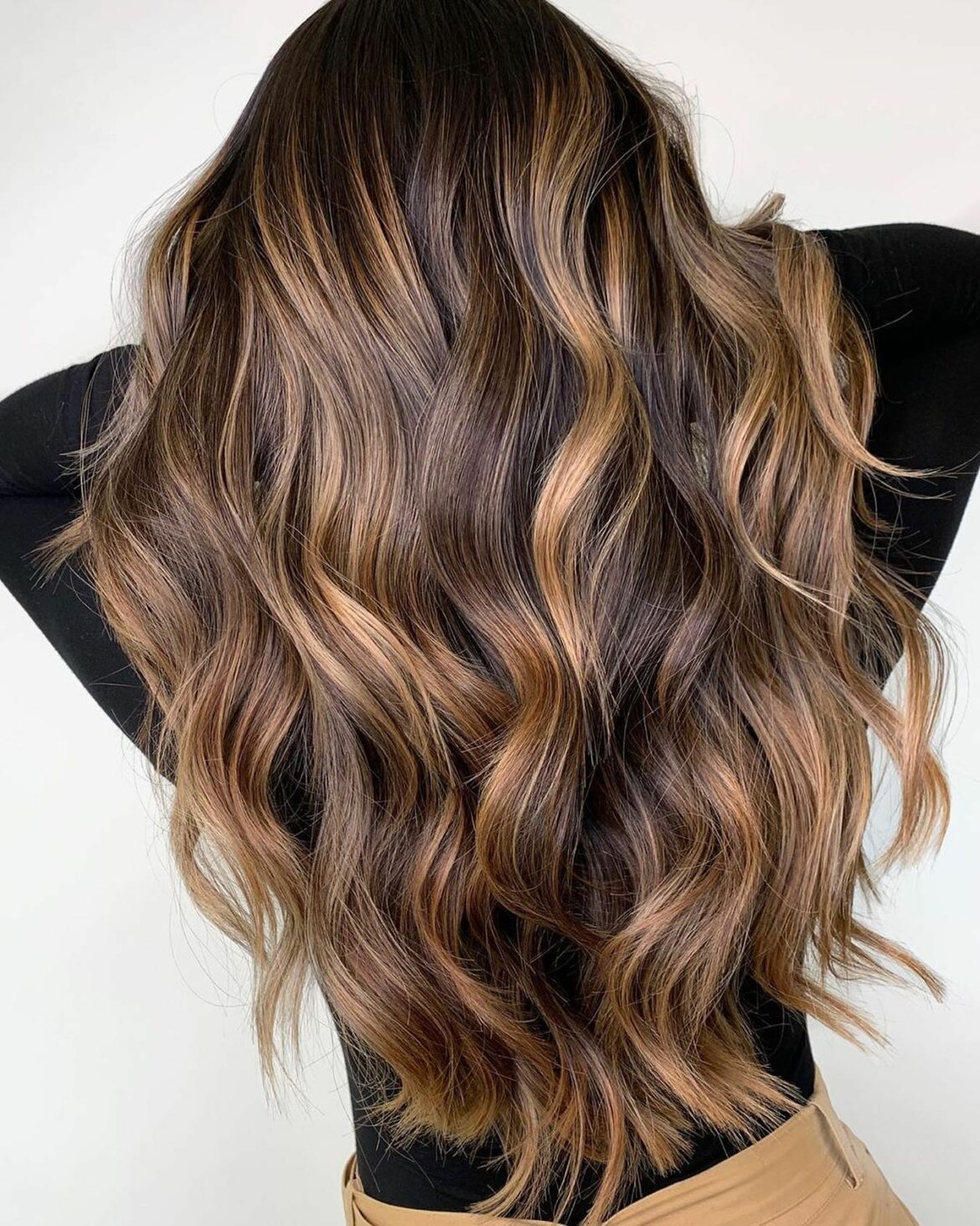 Chocolate Brown with Caramel Balayage