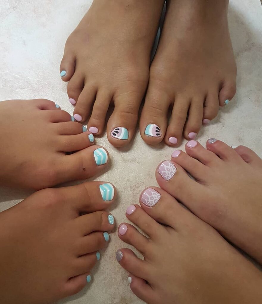 White Toe Nail Designs