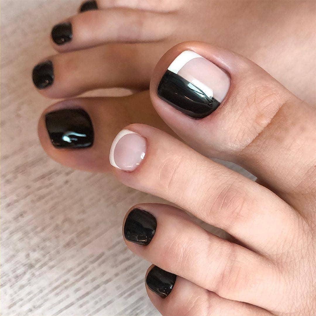 22 Latest Black Pedicure Ideas To Try In 2024!