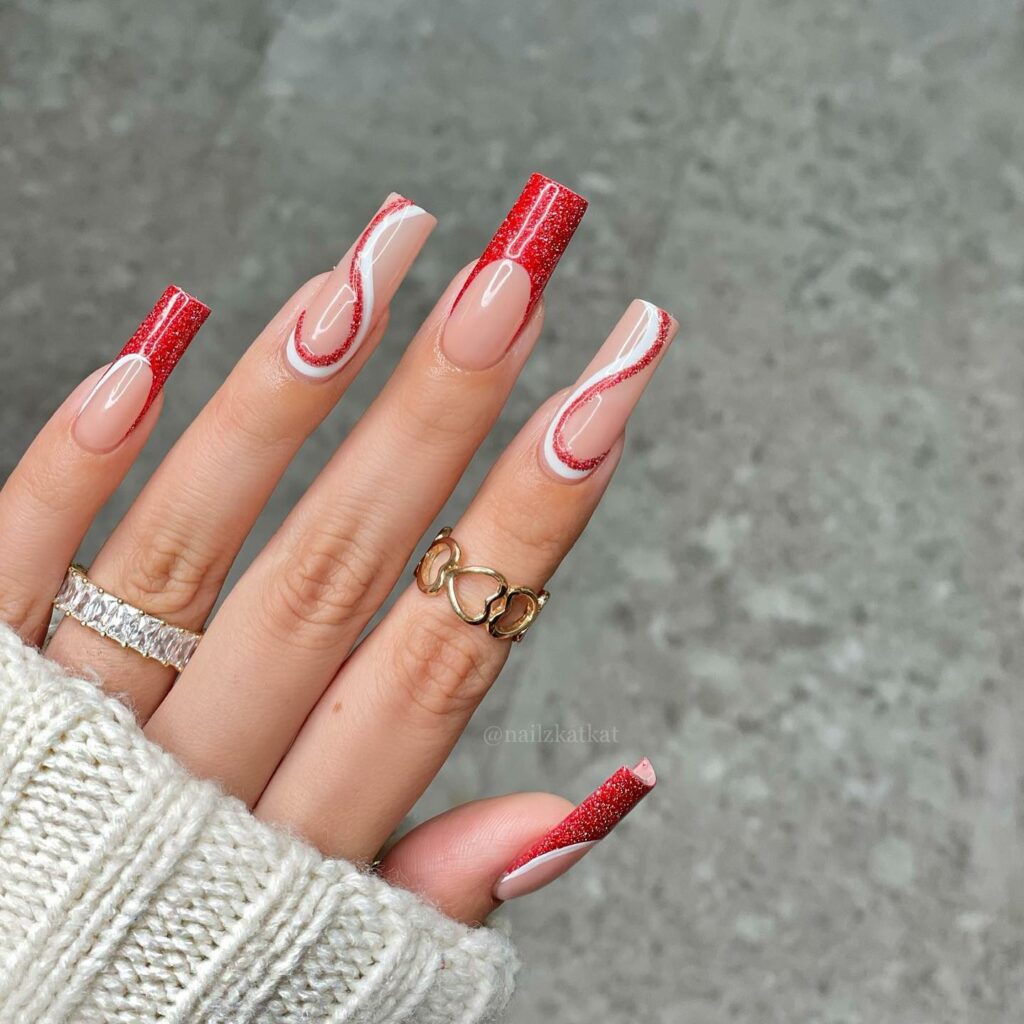 Abstract Red nails