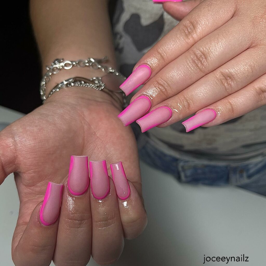 45+ Neon Hot Pink Nails To Try Out Right Now | Chasing Daisies