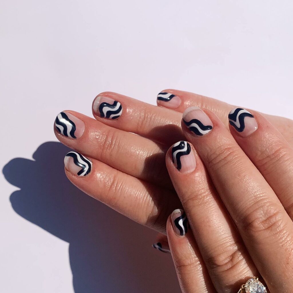 Black and White Nail Art