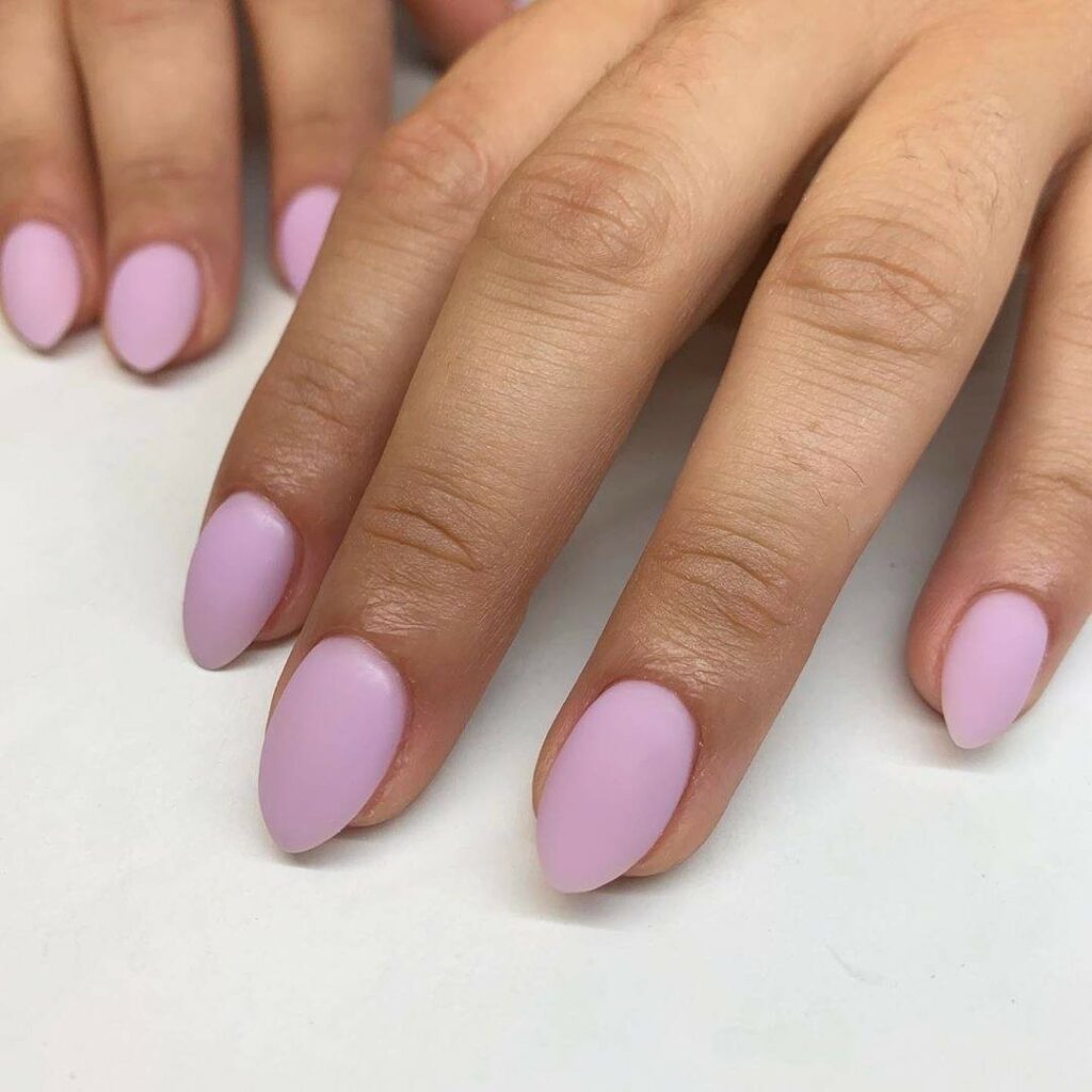 Chic Lavender and Pink Matte Nails