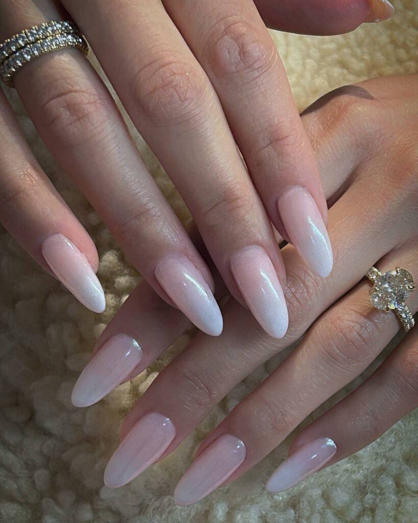 Elegant Almond Ombre Nails
