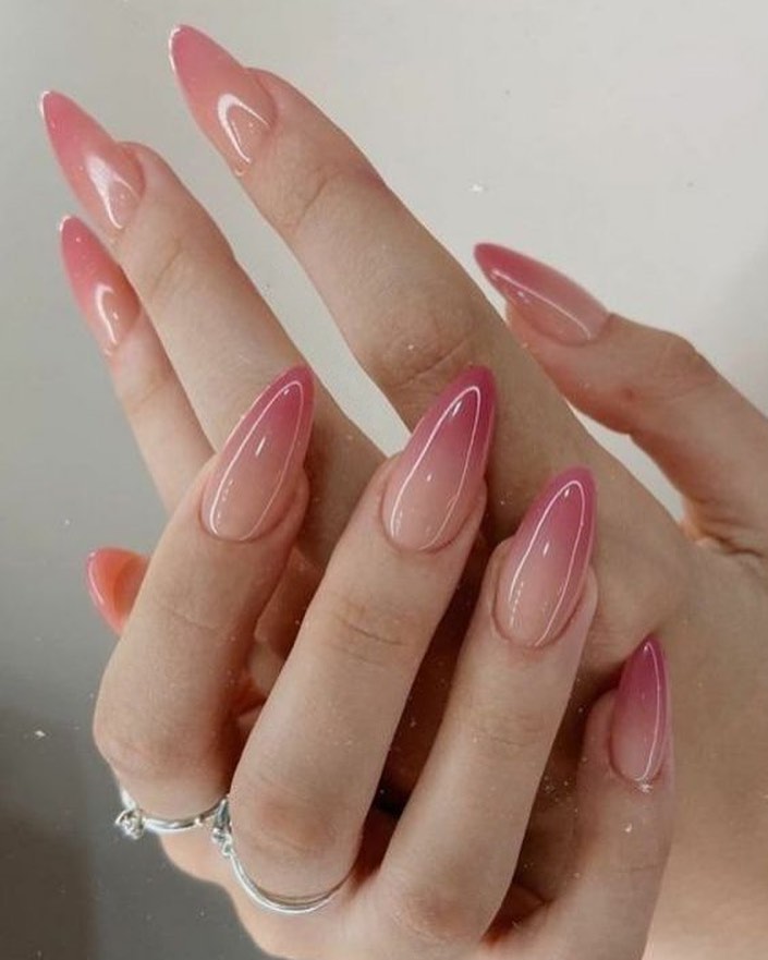 Classic Fade french ombre nails