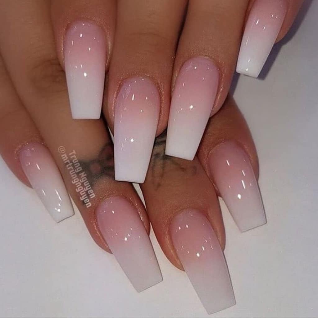 French Ombre Pink Ombre Nails