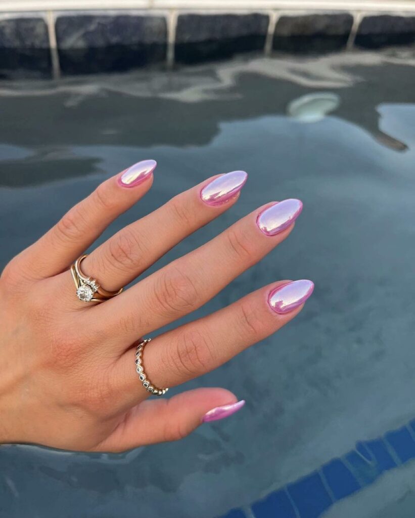 Glamorous Lavender Nails