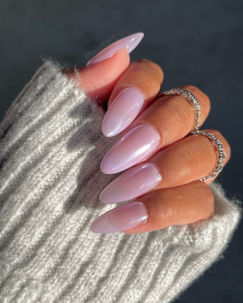 Soft Pink Glazed Donut Nails
