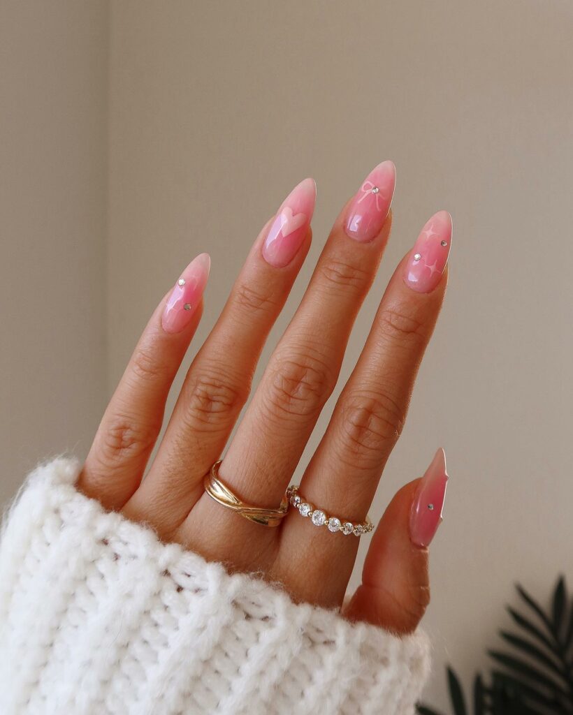 Glitter Gemstones Nails