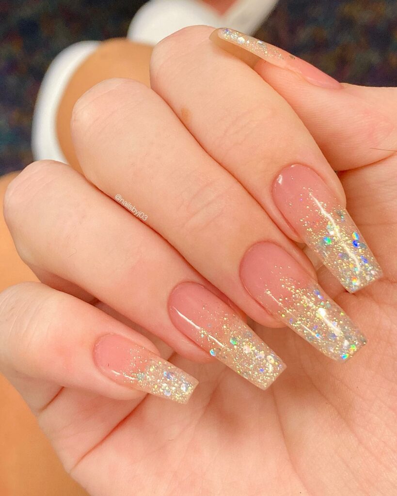 Glitter Gradient Solar Nails