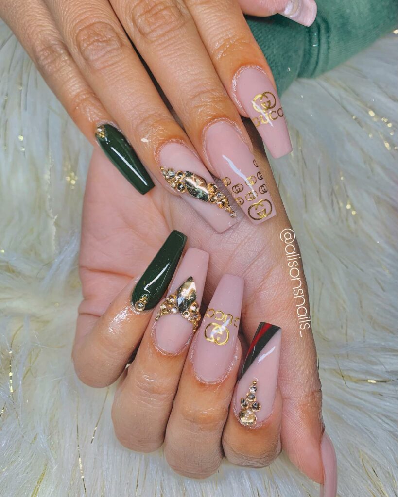 Prairie Beauty: NAIL ART: Gold Foil Ballet Slipper Nails