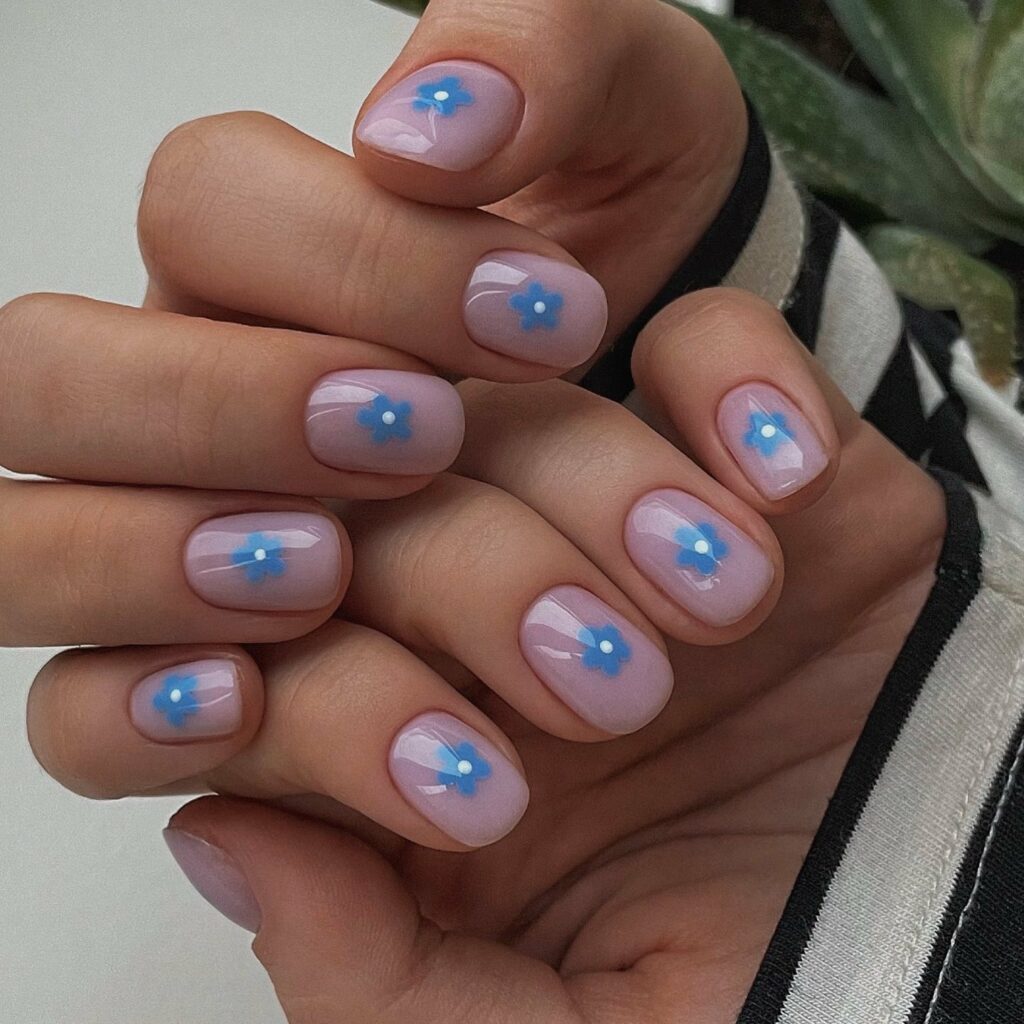 Little Flower short Nails