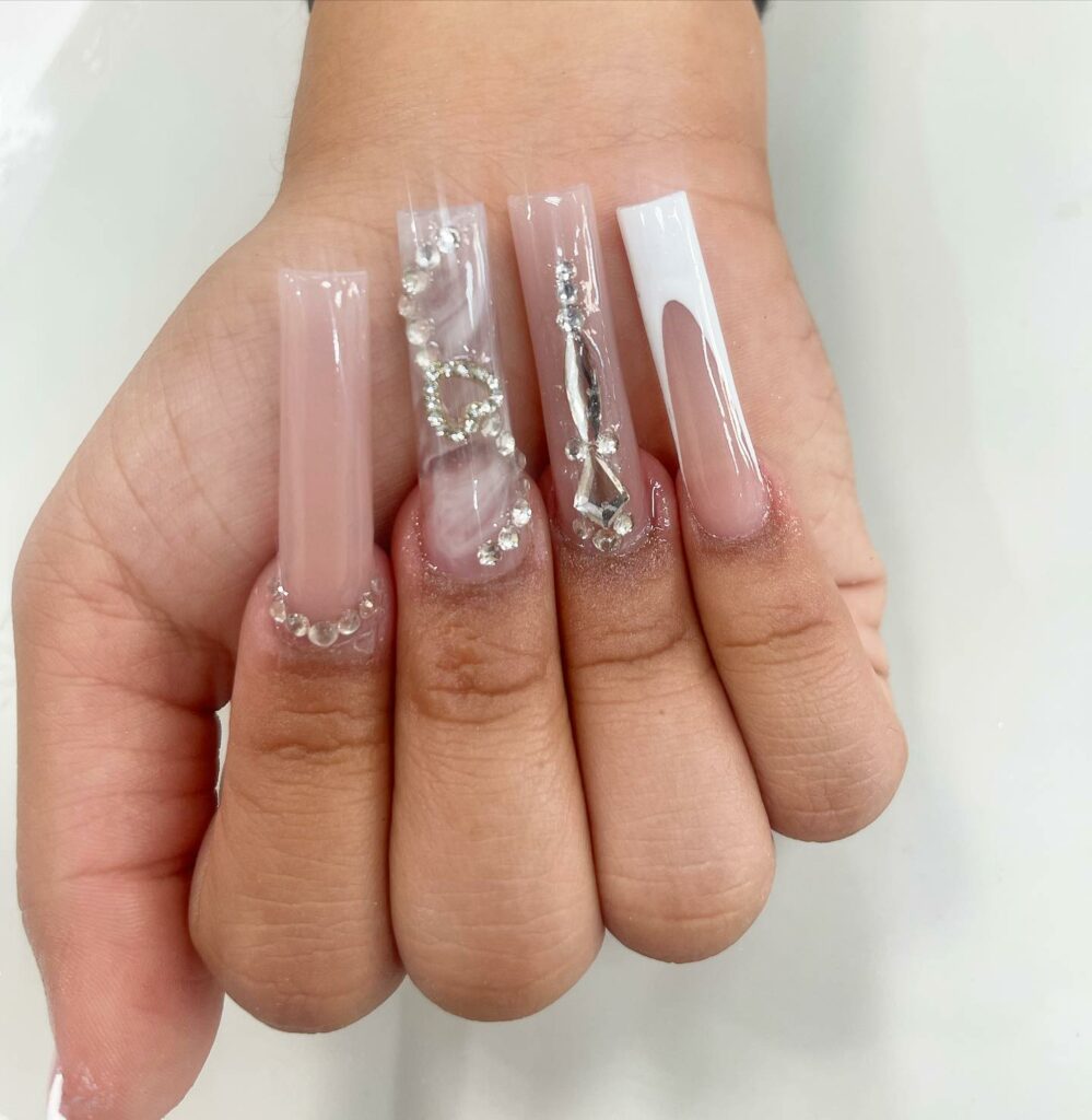 Lustrous Waterfall Nails