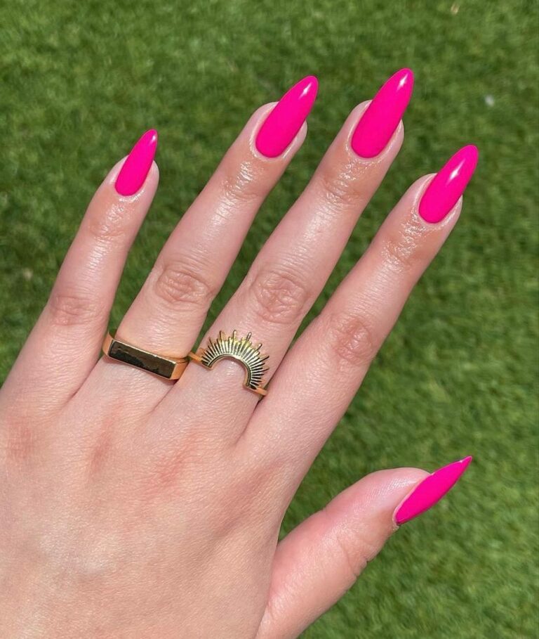 33 Latest Neon Pink Nail Ideas To Try In 2024