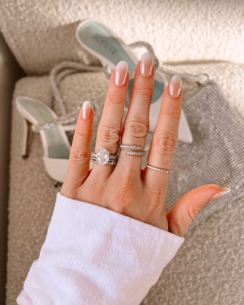 Metallic French ombre