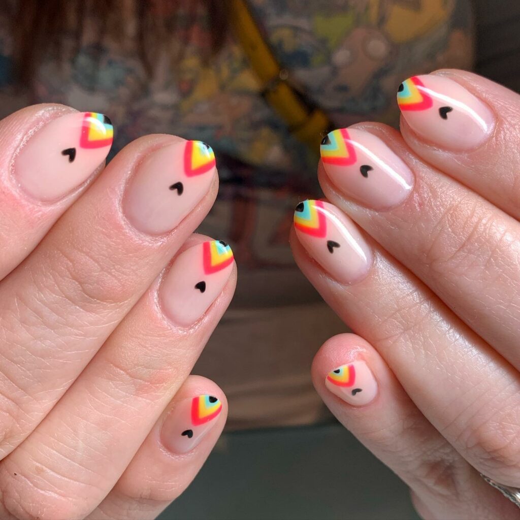 Mini Rainbows nails