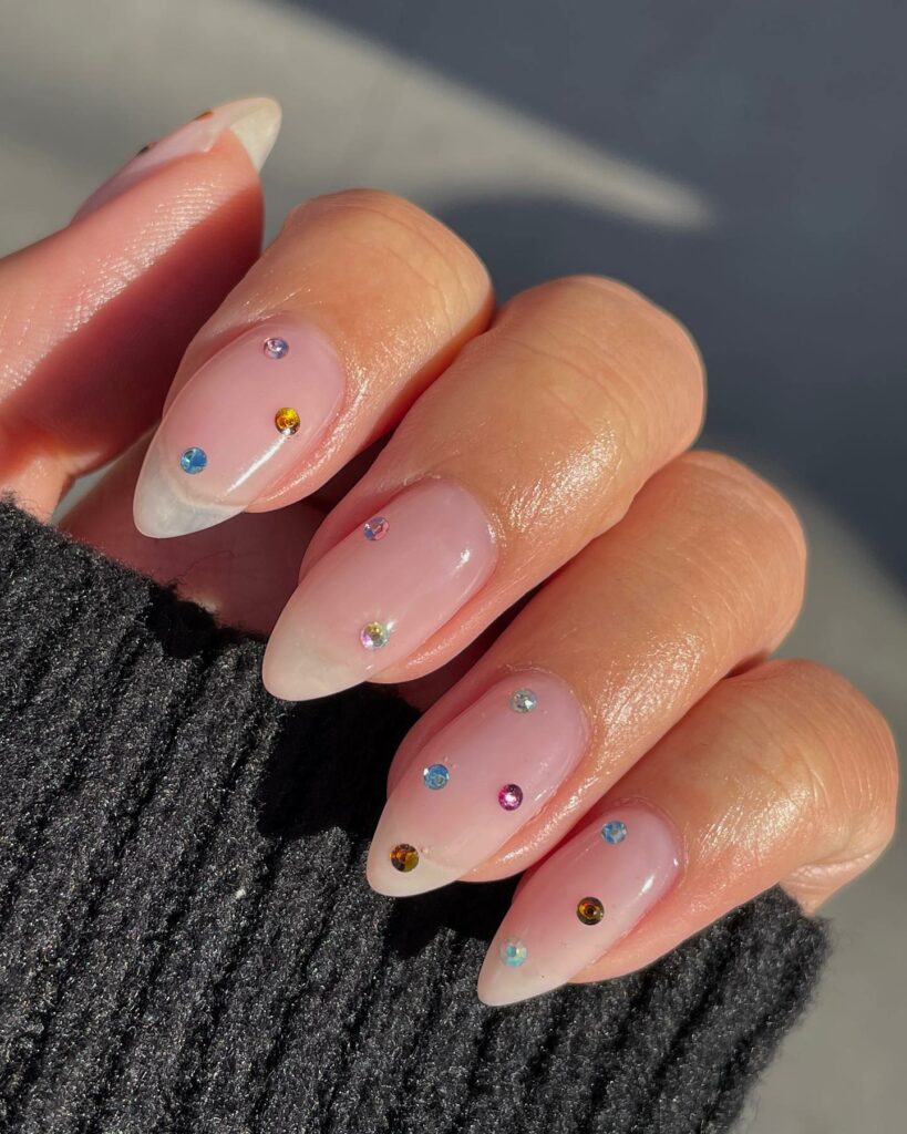 Minimalist Diamond Nails