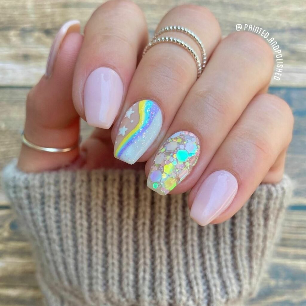 Pastel Waves with Pearl Droplets