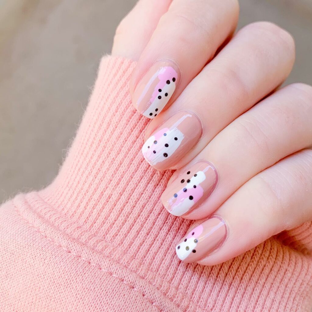 Pink + White Polka Dots