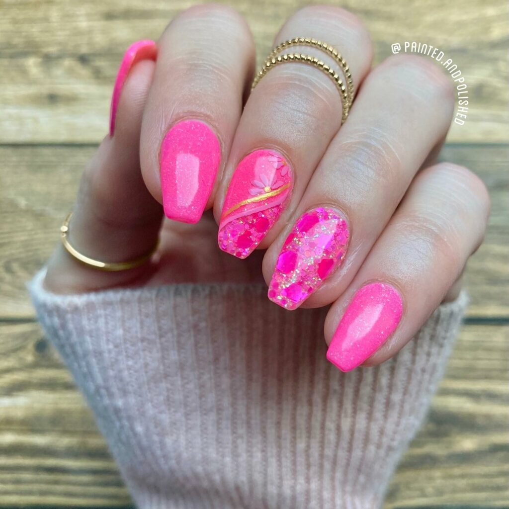 Pink with Gold Foil