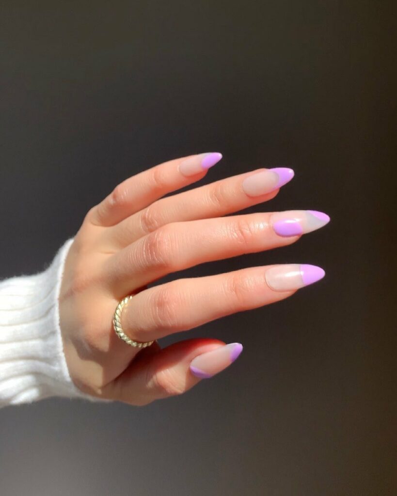 Pretty Simple Lavender Nails