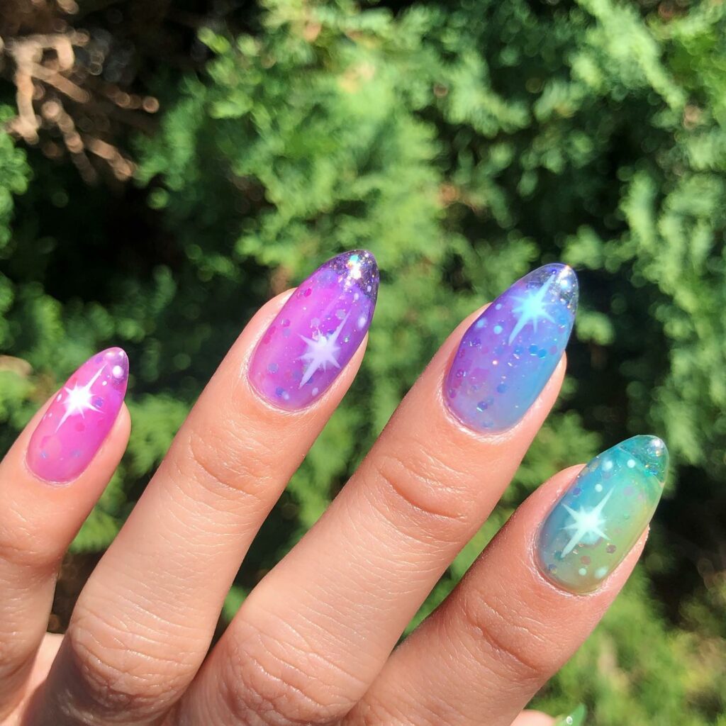 Rainbow Connection jell nails