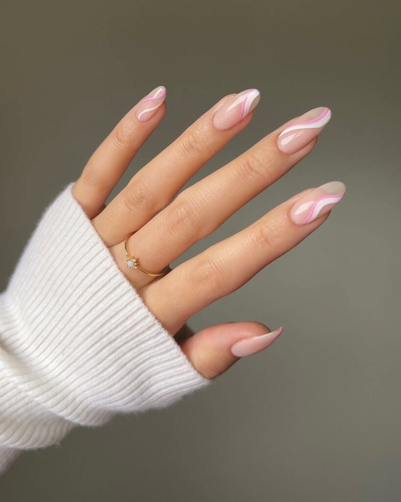 Shimmer on Pink Gradient Tips