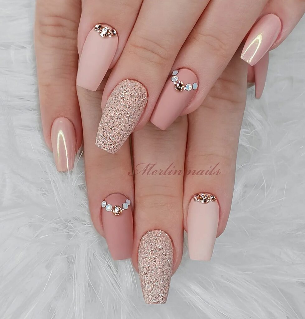 Simple Short Coffin Nails
