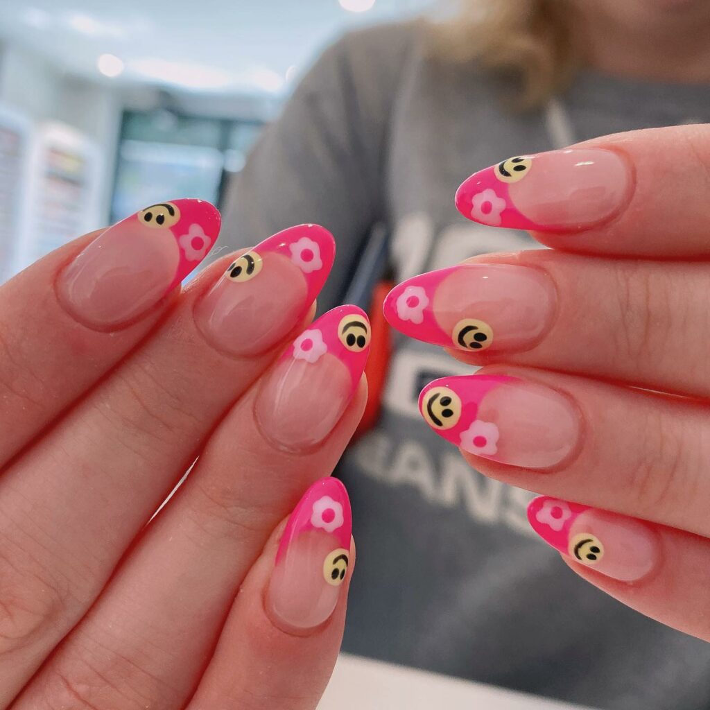 Smiley Face Nails