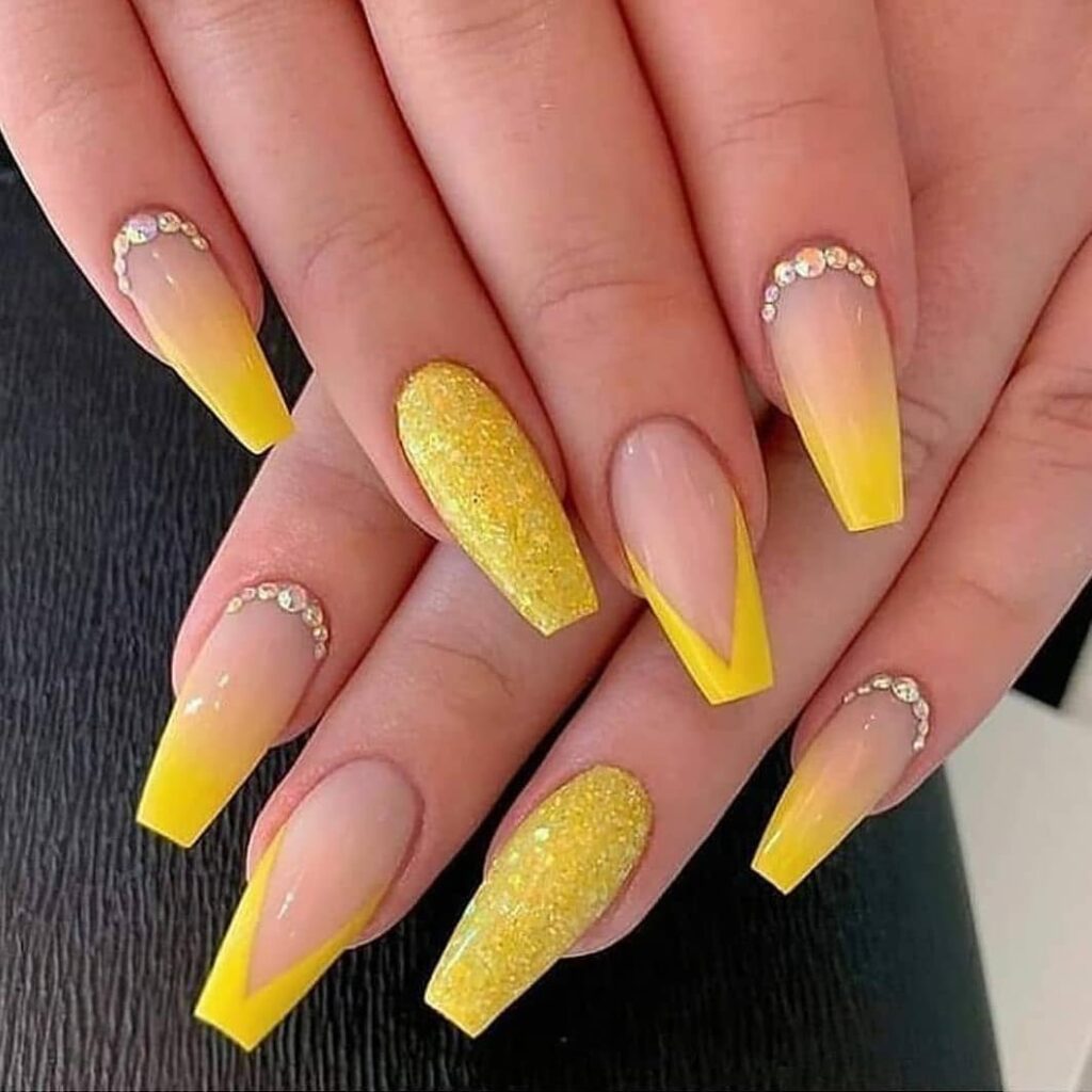Sparkly Coffin Nails