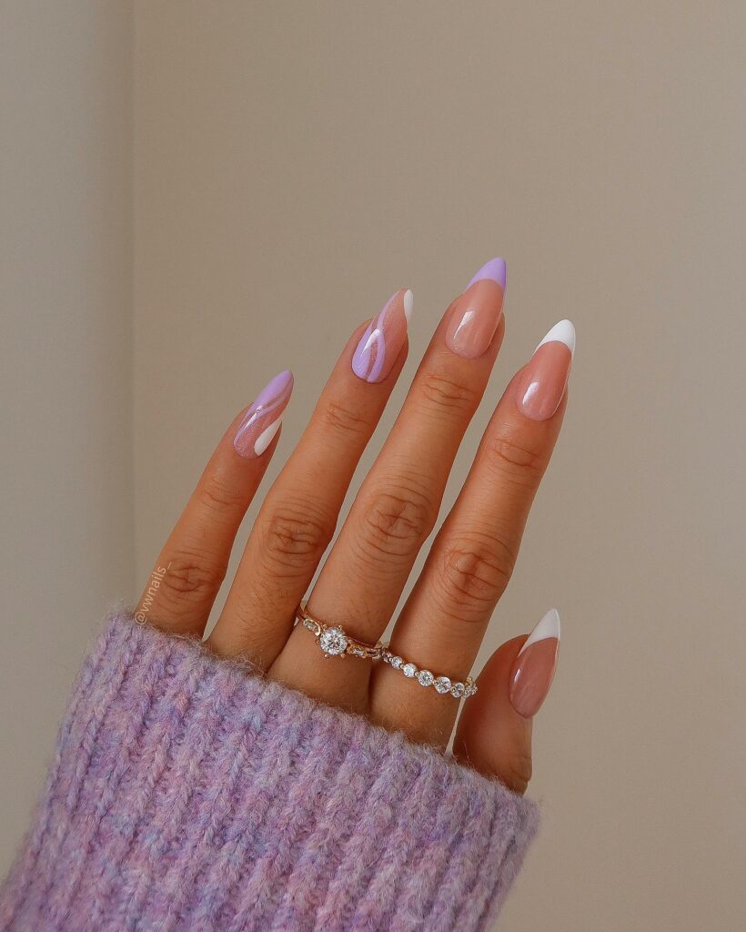 Sparkly Pink Coffin Nails