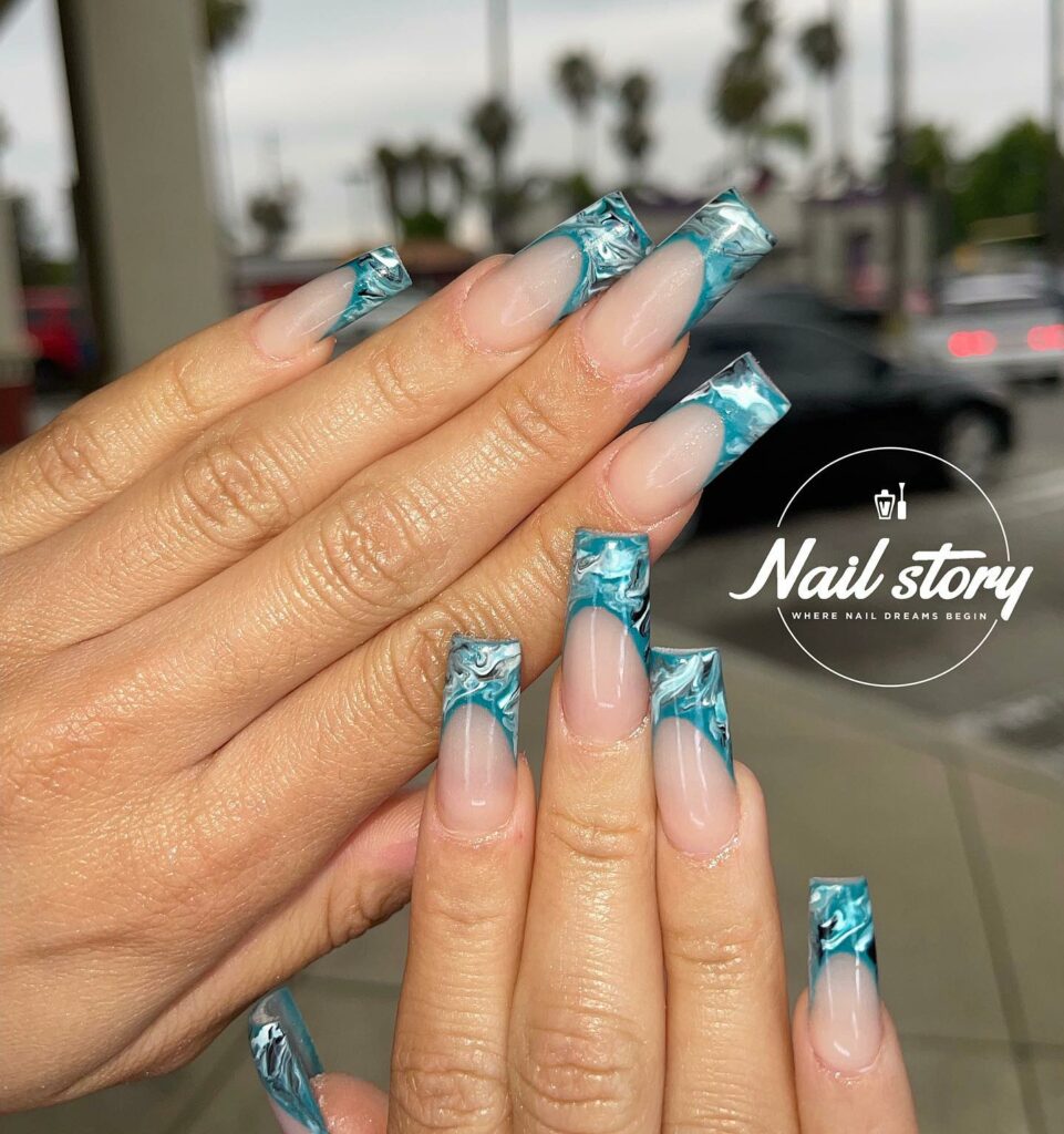 Teal and Nude