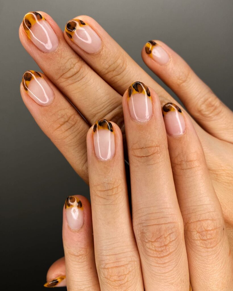 Tortie French Nails