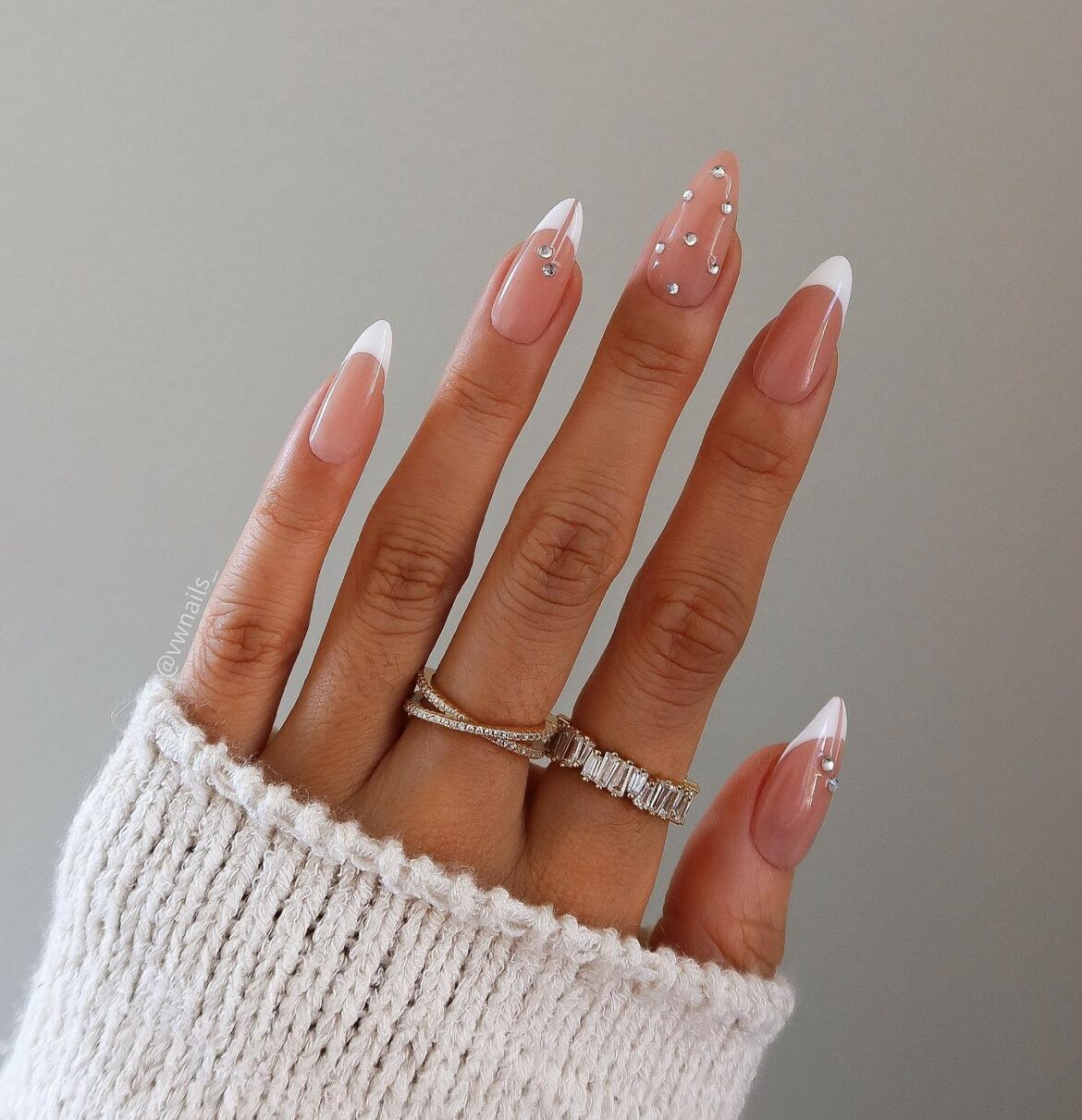 White Tip Nails designs