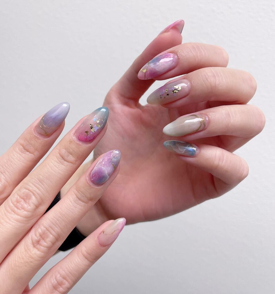 watercolor Jelly Nail Designs