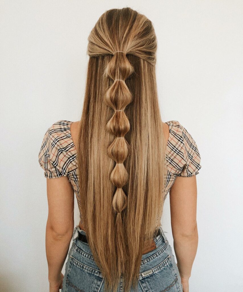 One French Bubble Braid