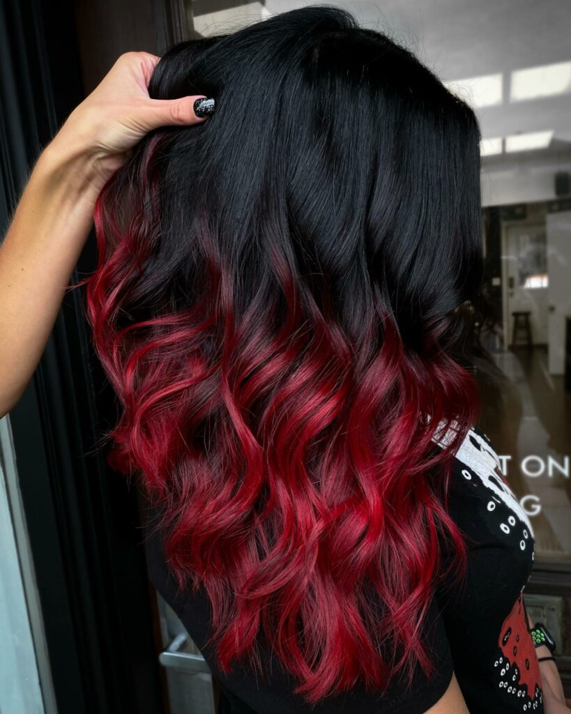 Black to Red Ombre