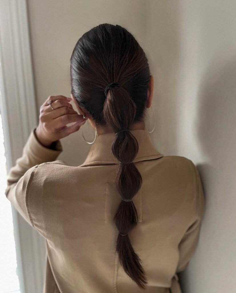 Chic Low Bubble Ponytail
