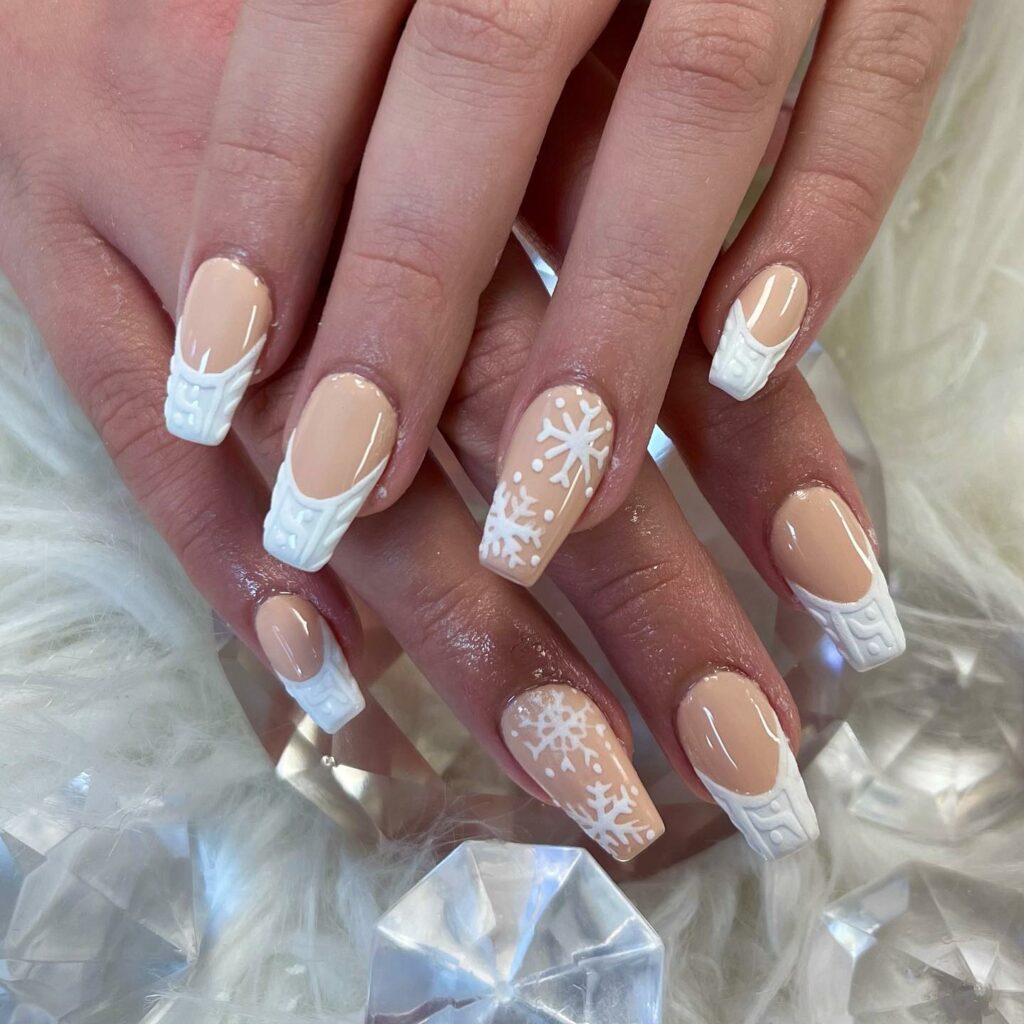 Beige French Tips