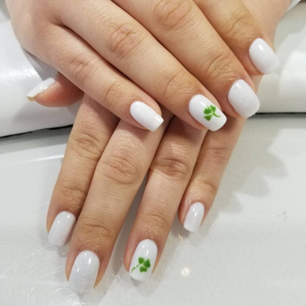 Clovers on White