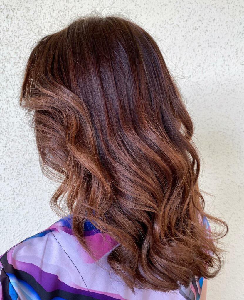 Streaky Copper Colored Hair