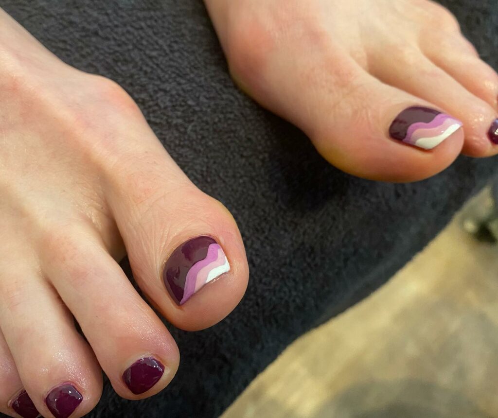 Creative Abstract Purple Pedicure