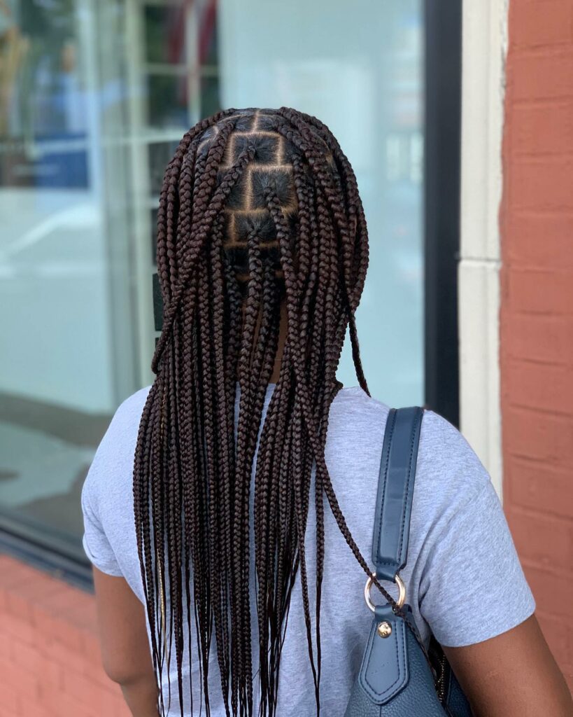 Medium-Length Box Braids