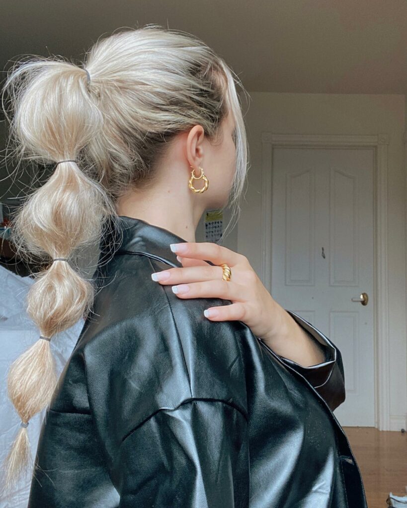 The Low Bubble Ponytail