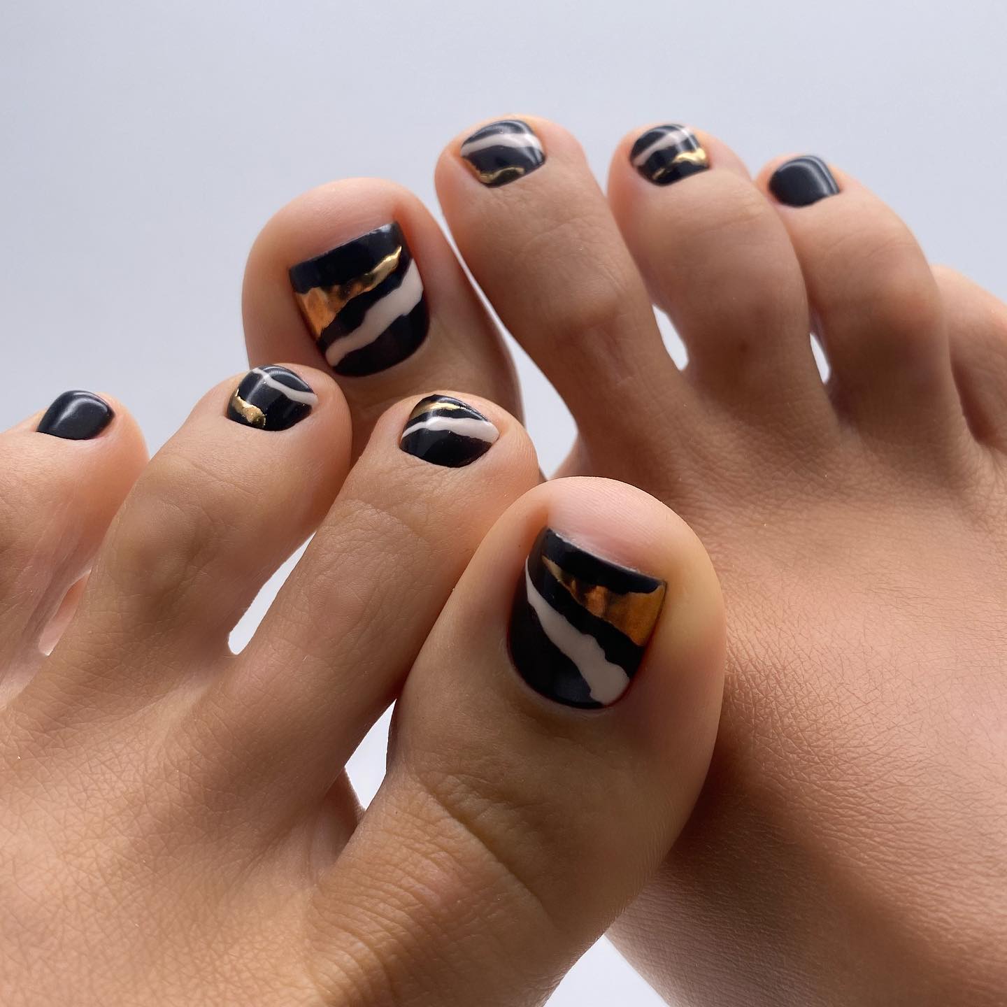 50 LATEST BLACK FRENCH PEDICURE IDEAS TO TRY IN 2024!