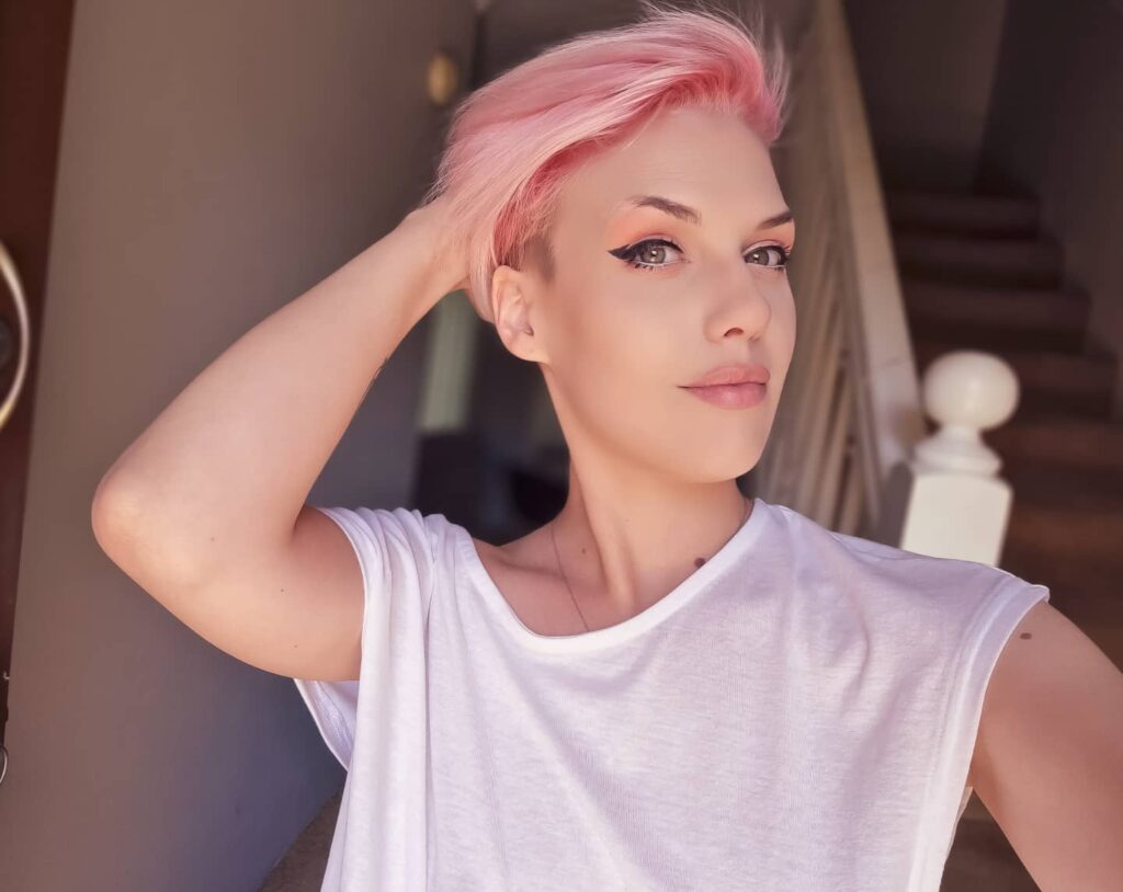 Rocking Short Pink Hair