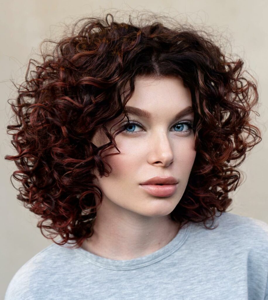 Chocolate Curls with Red Highlights