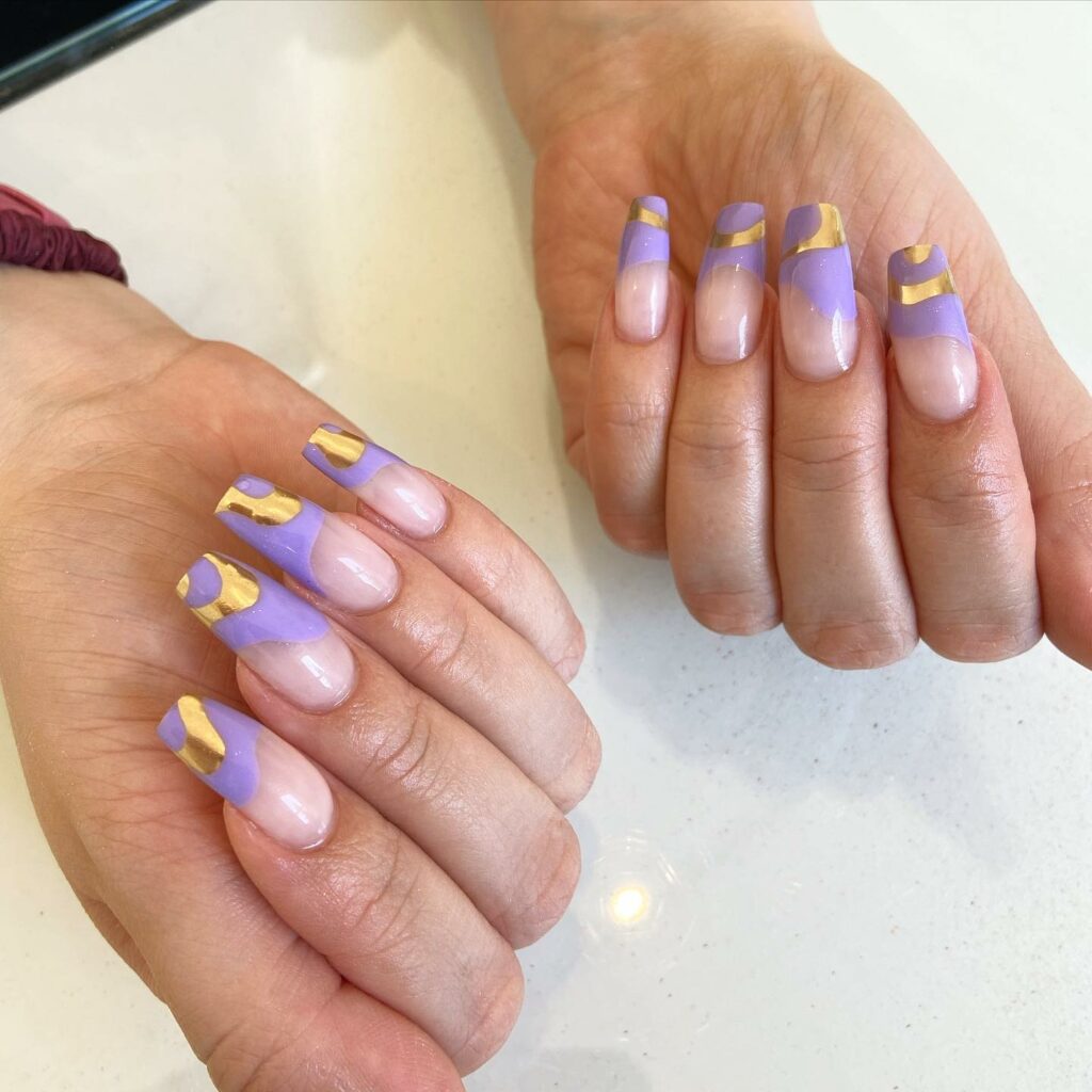 Lilac With Gold Tips