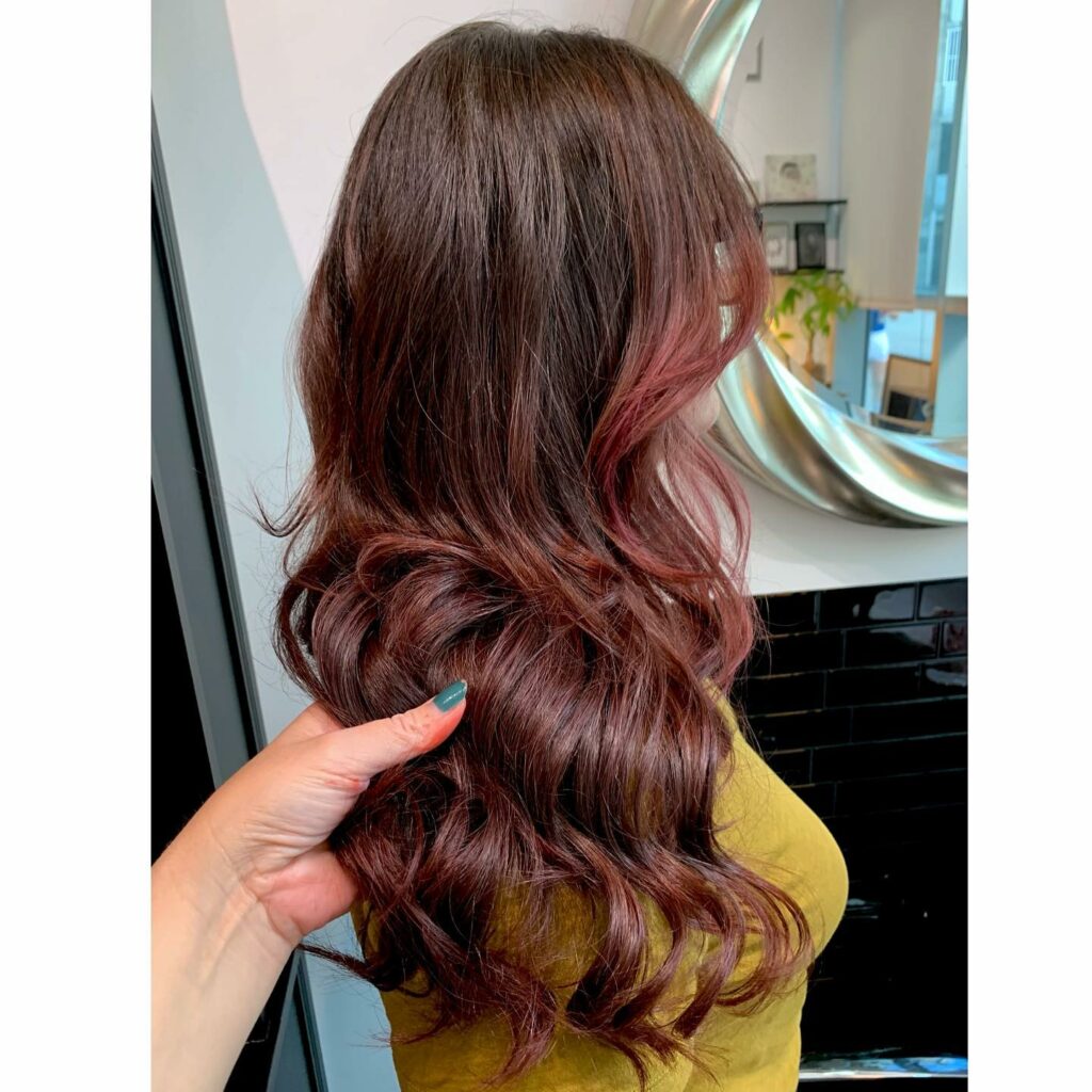 Delicate Red Brown Balayage