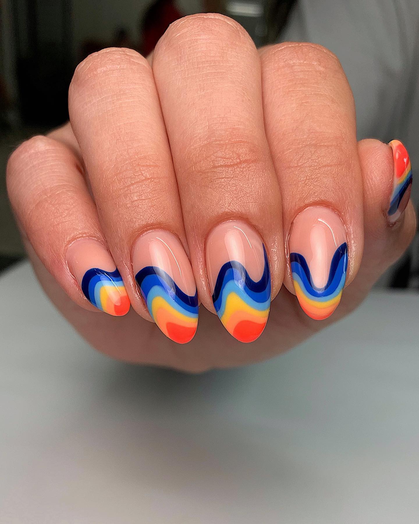 20 Latest Orange And Blue Nail Ideas To Try In 2024!